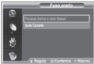 SAMSUNG LE32R89BD - Selezionare il fuso orario della propria zona. - 2