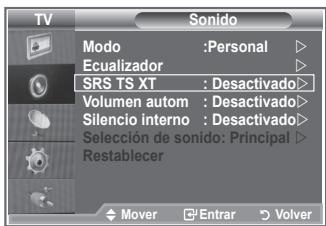 SAMSUNG LE32R89BD - Configuración del TruSurround XT (SRS TS XT) - 1