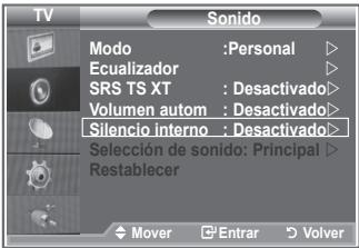 SAMSUNG LE32R89BD - Selección del silencio interno - 1