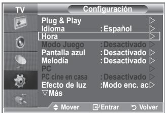 SAMSUNG LE32R89BD - Ajuste y visualización de la hora actual - 1