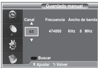 SAMSUNG LE32R89BD - Actualización manual de la Lista de canales - 1