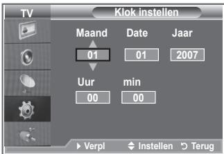 SAMSUNG LE32R89BD - De huidige tijd instellen en weergeven - 2
