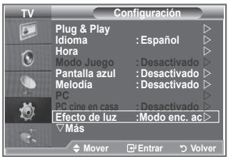 SAMSUNG LE32R89BD - Configuración de Efecto de luz - 1
