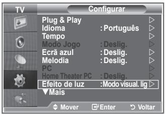 SAMSUNG LE32R89BD - Programar o Efeito de luz - 1