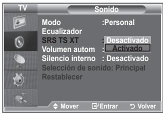 SAMSUNG LE32R89BD - Configuración del TruSurround XT (SRS TS XT) - 2