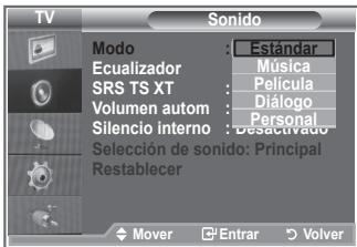 SAMSUNG LE32R89BD - Puede seleccionar un tipo de efecto de sonido especial que se usará cuando se visualice una emisión concreta. - 2