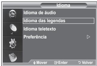 SAMSUNG LE32R89BD - Mostra as informações linguísticas relativamente à transmissão recebida. - 2