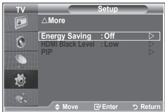 SAMSUNG LE32R89BD - Using the Energy Saving Feature - 1