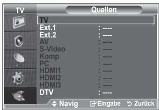 SAMSUNG LE32R89BD - Sie können zwischen den an den Eingangsbuchsen des Fernsehgeräts angeschlossenen externen Quellen auswählen. - 2