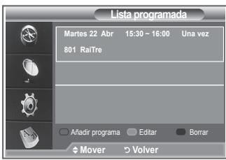 SAMSUNG LE32R89BD - Uso de la lista programada - 3