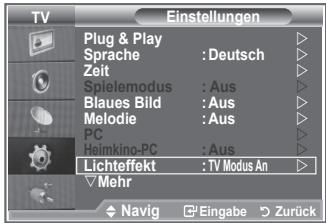 SAMSUNG LE32R89BD - Einstellen der Lichteffekt - 1