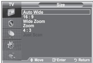 SAMSUNG LE32R89BD - Changing the Picture Size - 2