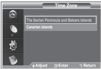 SAMSUNG LE32R89BD - Select the time zone where locate - 2