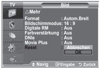 SAMSUNG LE32R89BD - Zurücksetzen der Bildeinstellungen auf die werkseitig festgelegten Standardwerte - 2