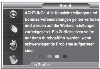 SAMSUNG LE32R89BD - Sie können alle gespeicherten Werte wieder auf die Ausgangswerte zurücksetzen. - 2