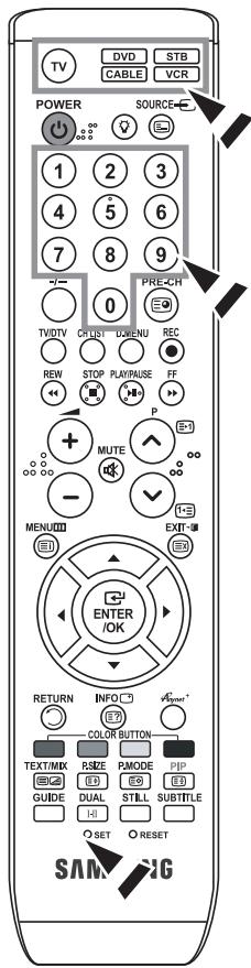 SAMSUNG LE32R89BD - Configuración del mando a distancia - 1