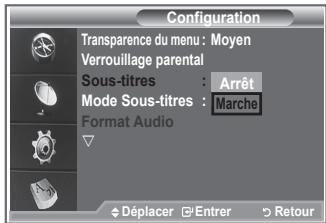 SAMSUNG LE32R89BD - Vous pouvez activer ou désactiver la fonction sous-titres. - 1