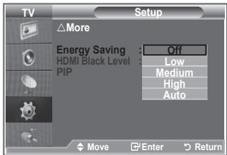 SAMSUNG LE32R89BD - Using the Energy Saving Feature - 2