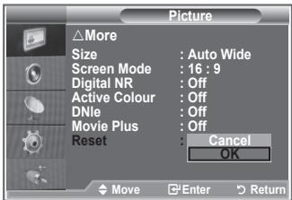 SAMSUNG LE32R89BD - You can return to the factory defaults picture settings. - 2