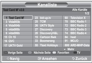 SAMSUNG LE32R89BD - Auswählen der Kanalliste - 1