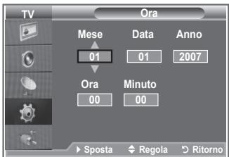 SAMSUNG LE32R89BD - Impostazione e visualizzazione dell'ora corrente - 2