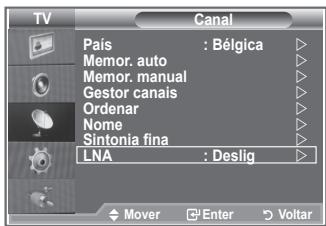 SAMSUNG LE32R89BD - Se o televisor estiver a funcionar numa área de sinal fraco, a função LNA pode melhorar a recepção (um pré-amplificador de baixo ruído intensifica o sinal de entrada). - 1