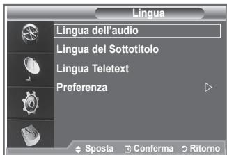 SAMSUNG LE32R89BD - Sezione della lingua preferita (audio, sottotitoli o teletext) - 1
