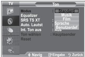 SAMSUNG LE32R89BD - Stellen Sie den Audiomodus ein, der am besten zur jeweiligen Sendung passt. - 2