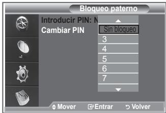 SAMSUNG LE32R89BD - Configuración del bloqueo paterno - 3