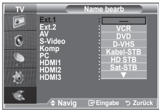 SAMSUNG LE32R89BD - Vergeben Sie für die an die Eingangsbuchsen angeschlossenen Geräte Namen, um die Auswahl der Signalquelle zu vereinfachen. - 2
