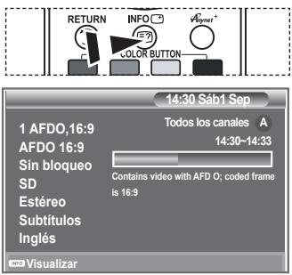 SAMSUNG LE32R89BD - Visualización de la información de los programas - 1