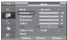 SAMSUNG LE32S67BD - Adjusting the Custom Picture - 1
