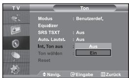 SAMSUNG LE32S67BD - Auswählen der internen Stummschaltung - 1