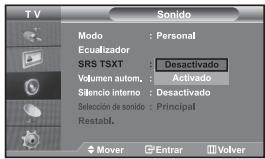SAMSUNG LE32S67BD - Configuración de TruSurround XT (SRS TSXT) - 1
