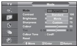 SAMSUNG LE32S67BD - Changing the Picture Standard - 1