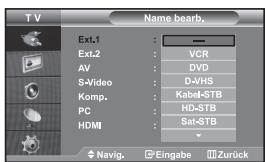 SAMSUNG LE32S67BD - Signalquellennamen bearbeiten - 1