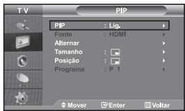 SAMSUNG LE32S67BD - Apresentar a imagem na imagem (PIP) - 1