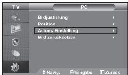 SAMSUNG LE32S67BD - Bildposition ändern (Position): Passen Sie die Position des PC-Bildes an, wenn es nicht auf das Fernsehbild passt. - 1