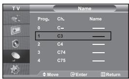 SAMSUNG LE32S67BD - Sorting the Stored Channels - 2