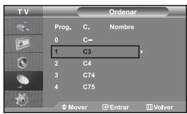 SAMSUNG LE32S67BD - Orden de los canales memorizados - 1