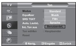 SAMSUNG LE32S67BD - Tonwiedergabestandard ändern - 1