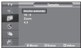 SAMSUNG LE32S67BD - Selección del Tamaño de la imagen - 1