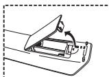 SAMSUNG LE32S67BD - Installing Batteries in the Remote Control - 1