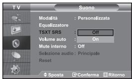 SAMSUNG LE32S67BD - Impostazione di TruSurround XT (SRS TSXT) - 1