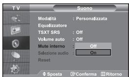 SAMSUNG LE32S67BD - Selezione di Internal Mute (Mute interno) - 1