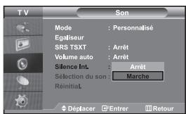 SAMSUNG LE32S67BD - Sélection du mode Silence Int. - 1