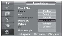 SAMSUNG LE32S67BD - Scelta della lingua - 1