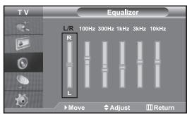 SAMSUNG LE32S67BD - Adjusting the Sound Settings - 1