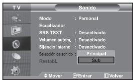 SAMSUNG LE32S67BD - Cómo escuchar el sonido de la imagen secundaria - 1