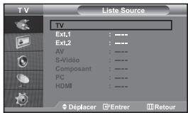 SAMSUNG LE32S67BD - Sélection de la source - 1
